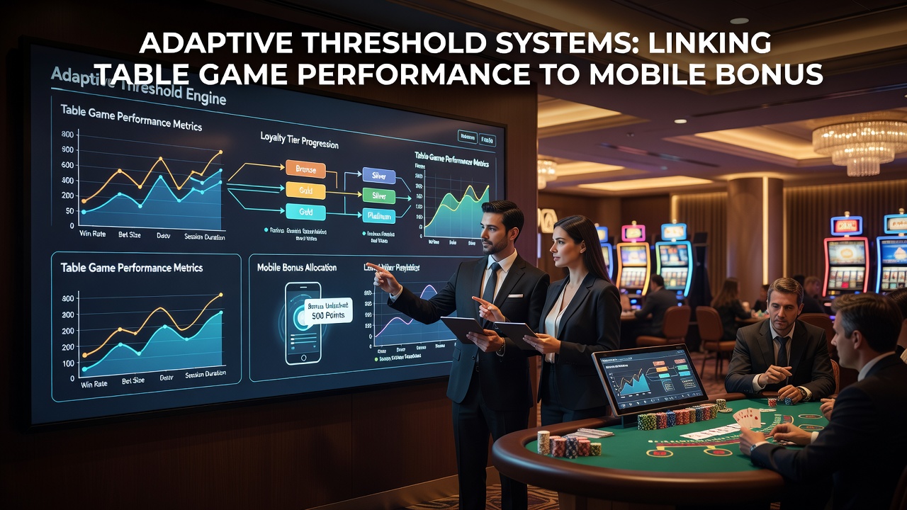 Mobile screen displaying adaptive loyalty dashboard linked to table game tracking