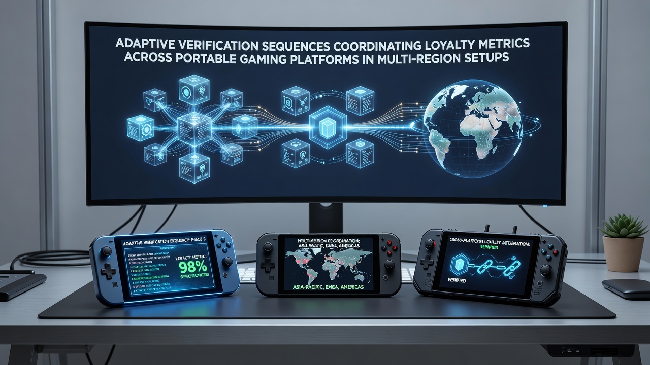 Mobile gaming devices displaying synchronized loyalty dashboards across international borders