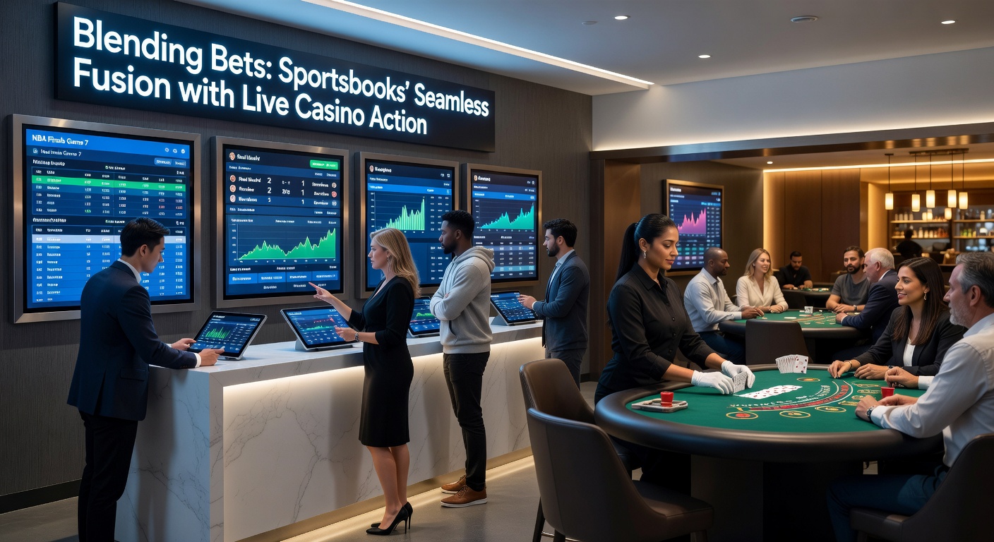 Mobile screen split between live soccer betting slip and ongoing live blackjack game with dealer
