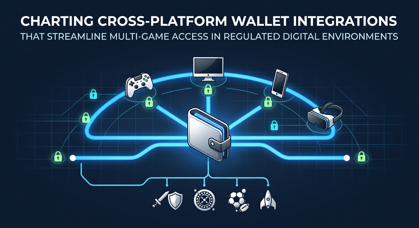 Diagram showing cross-platform wallet integrations across multiple casino game types in a regulated environment