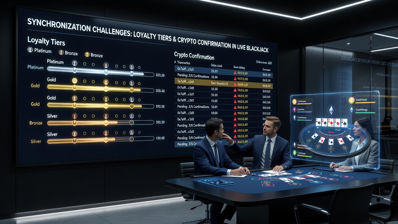 Split screen view of a live blackjack session alongside a blockchain explorer displaying multiple pending transaction confirmations