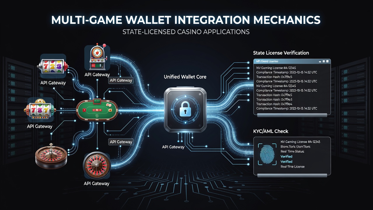 Screenshot of casino app interface displaying unified wallet balance during multi-game play