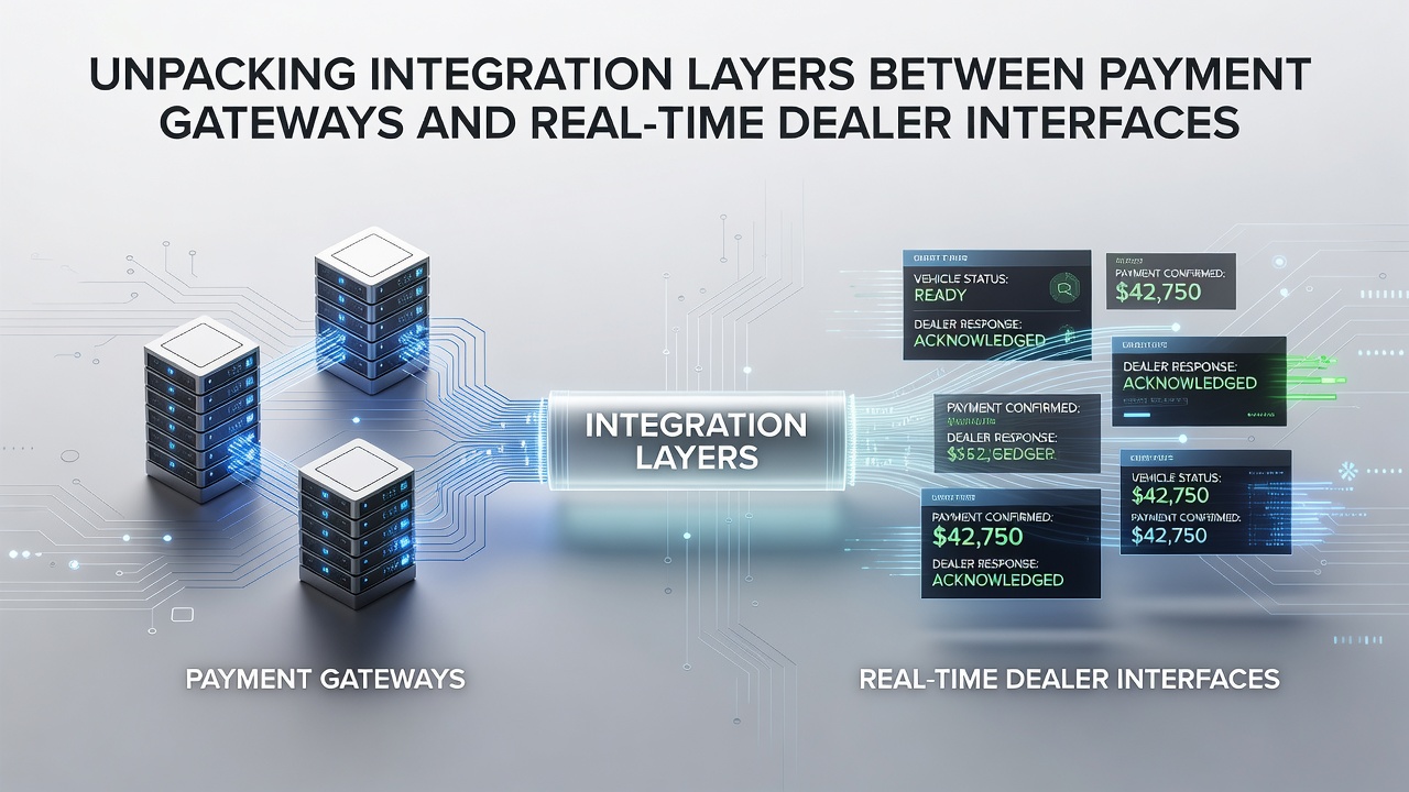Illustration of API connections and data flow between payment systems and live dealer platforms